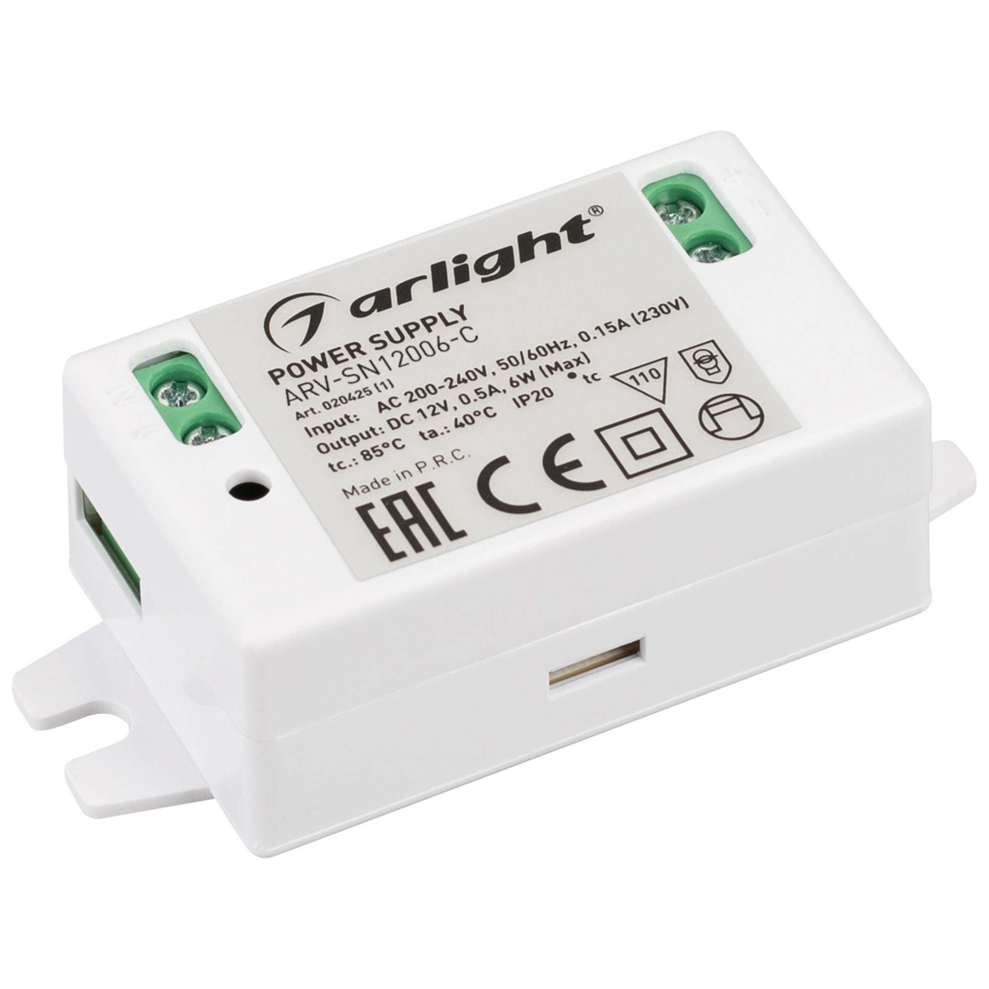 Фото товара Блок питания ARV-SN12006-C (12V, 0.5A, 6W) 020425(1)