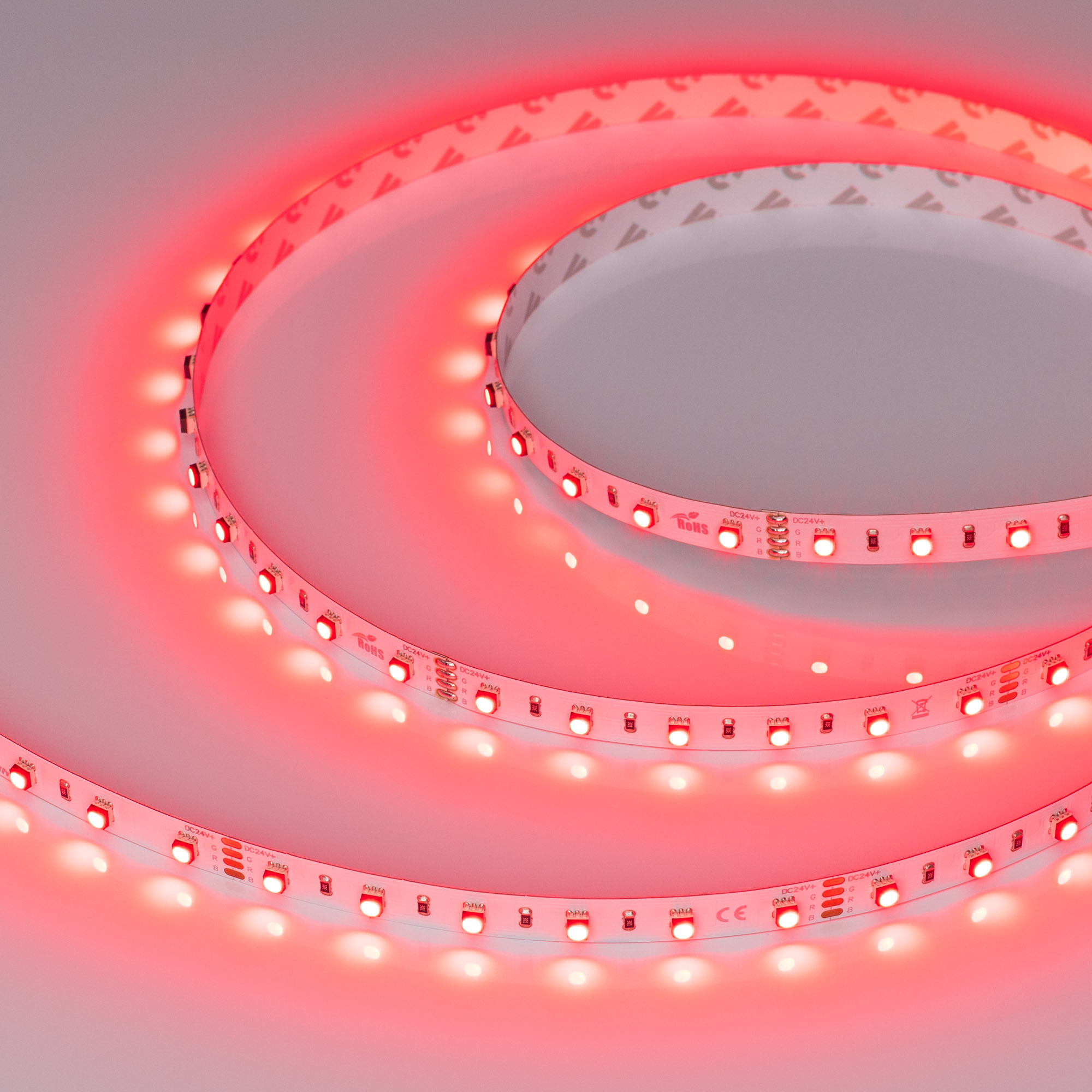 Лента MINI-F60-10mm 24V RGB (14.4 W/m, IP20, 3535, 5m) 022718(2)