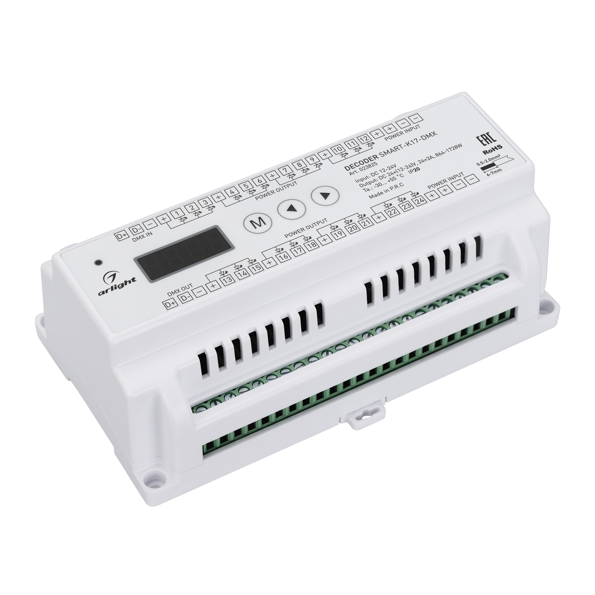 Фото товара Декодер SMART-K17-DMX (12-24V, 24x3A) 023825