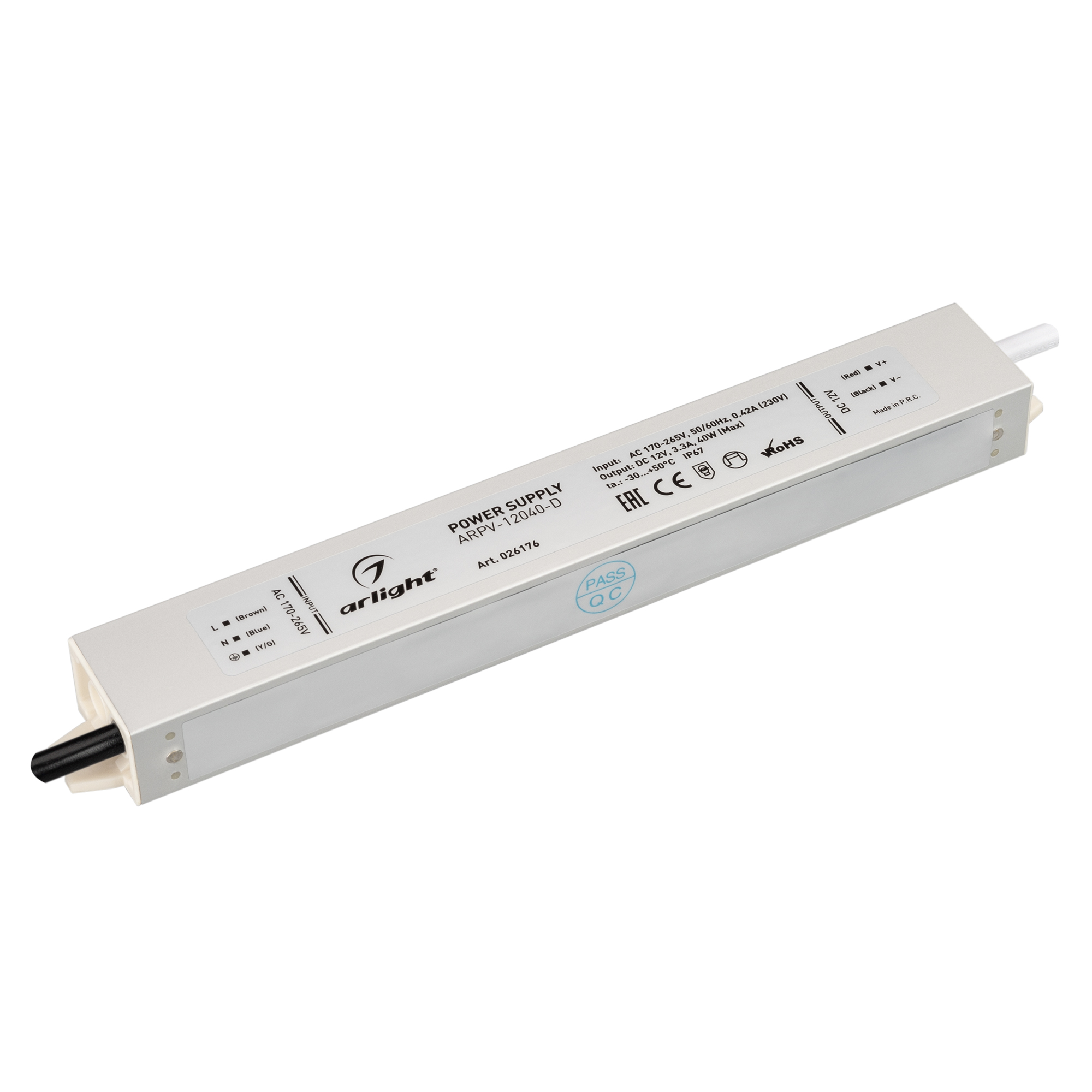 Фото товара Блок питания ARPV-12040-D (12V, 3.3A, 40W) 026176