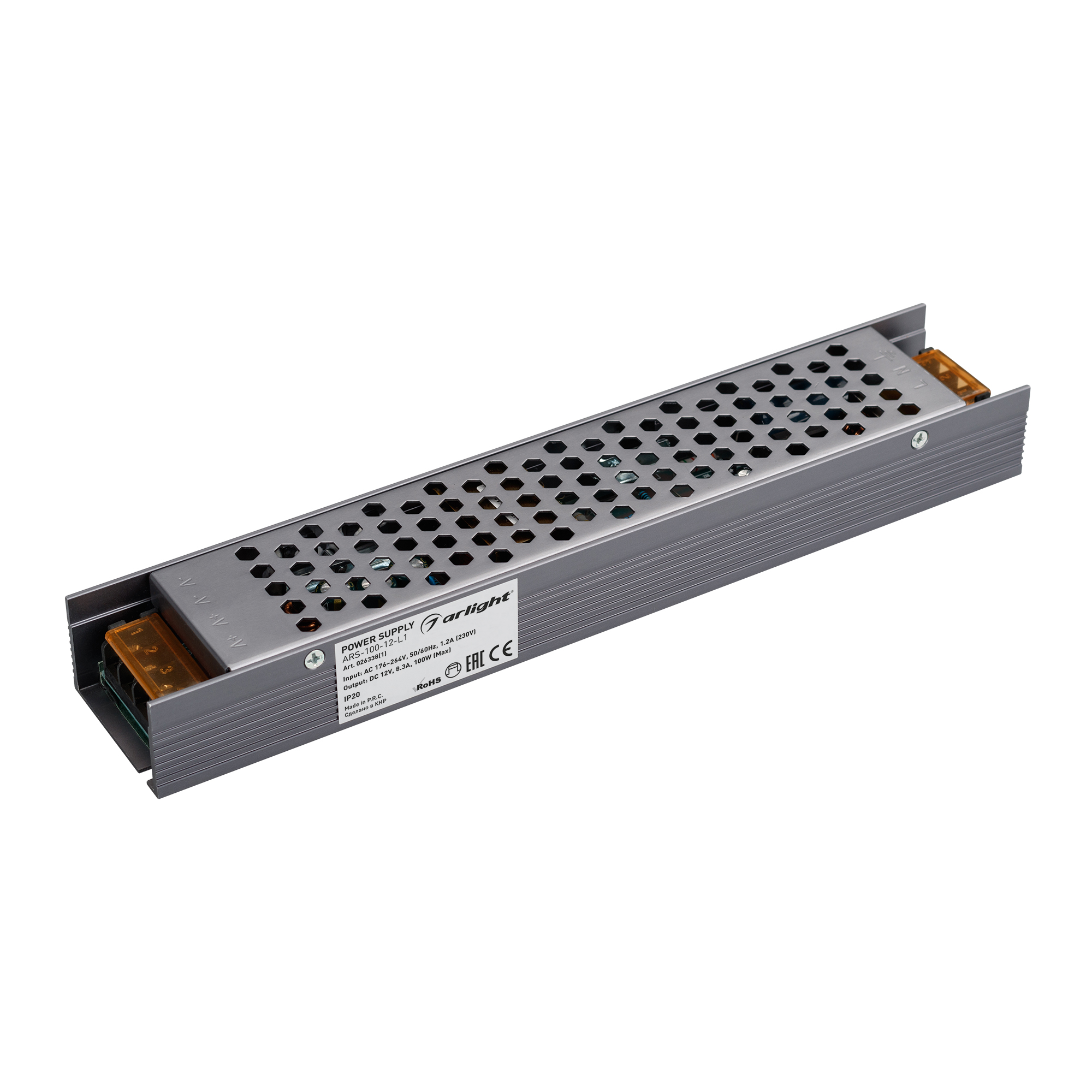 Фото товара Блок питания ARS-100-12-L1 (12V, 8.3A, 100W) 026338(1)