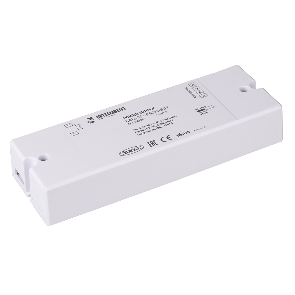 INTELLIGENT ARLIGHT Блок питания шины DALI-301-PS250-SUF (230V, 250mA) 026399