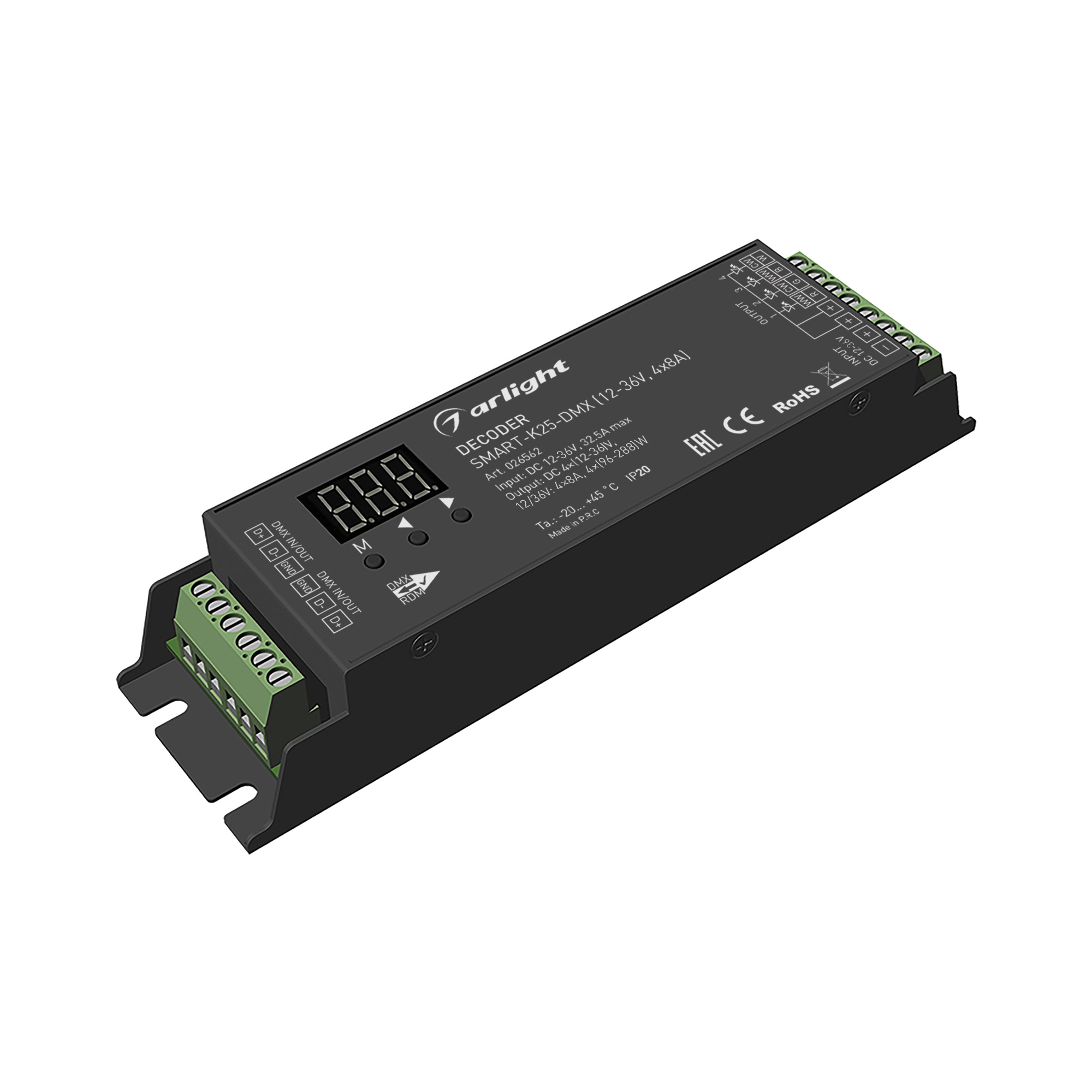 Фото товара Декодер SMART-K25-DMX (12-36V, 4x8A) 026562