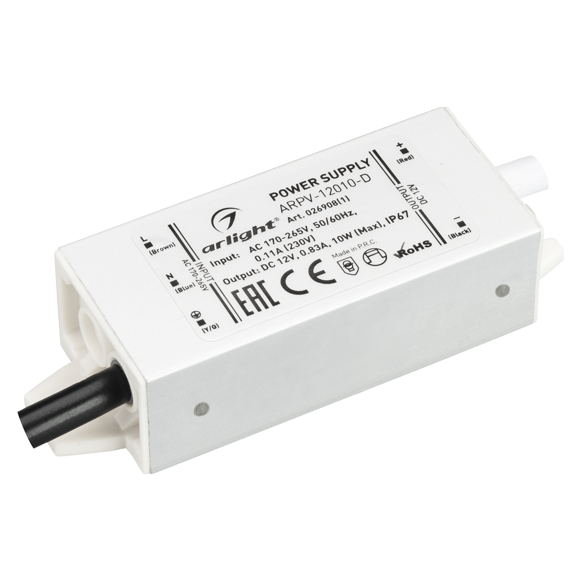 Фото товара Блок питания ARPV-12010-D (12V, 0.83A, 10W) 026908(1)