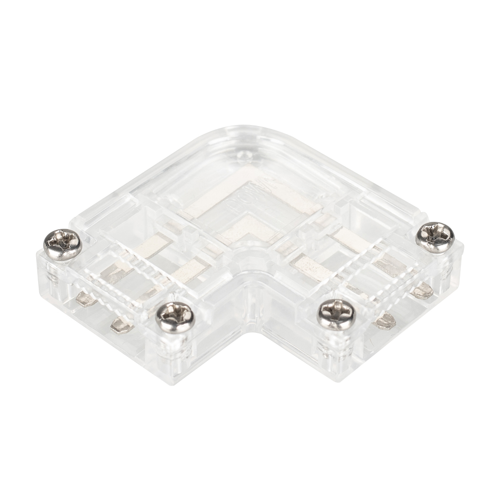 Фото товара Коннектор угловой для ленты ARL-50000PV (15.5x6mm) прозрачный 027062