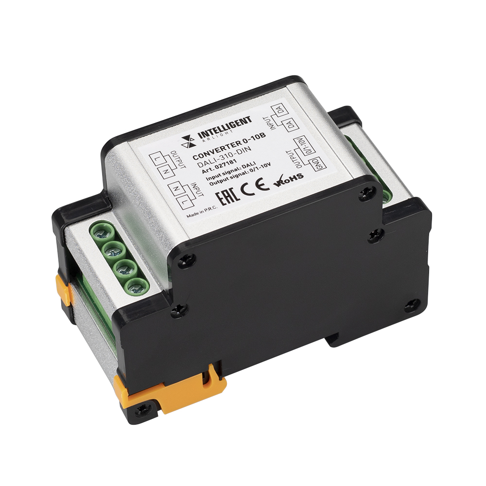 INTELLIGENT ARLIGHT Конвертер 0-10В DALI-310-DIN (AC 230V, DALI, 0-10) 027181