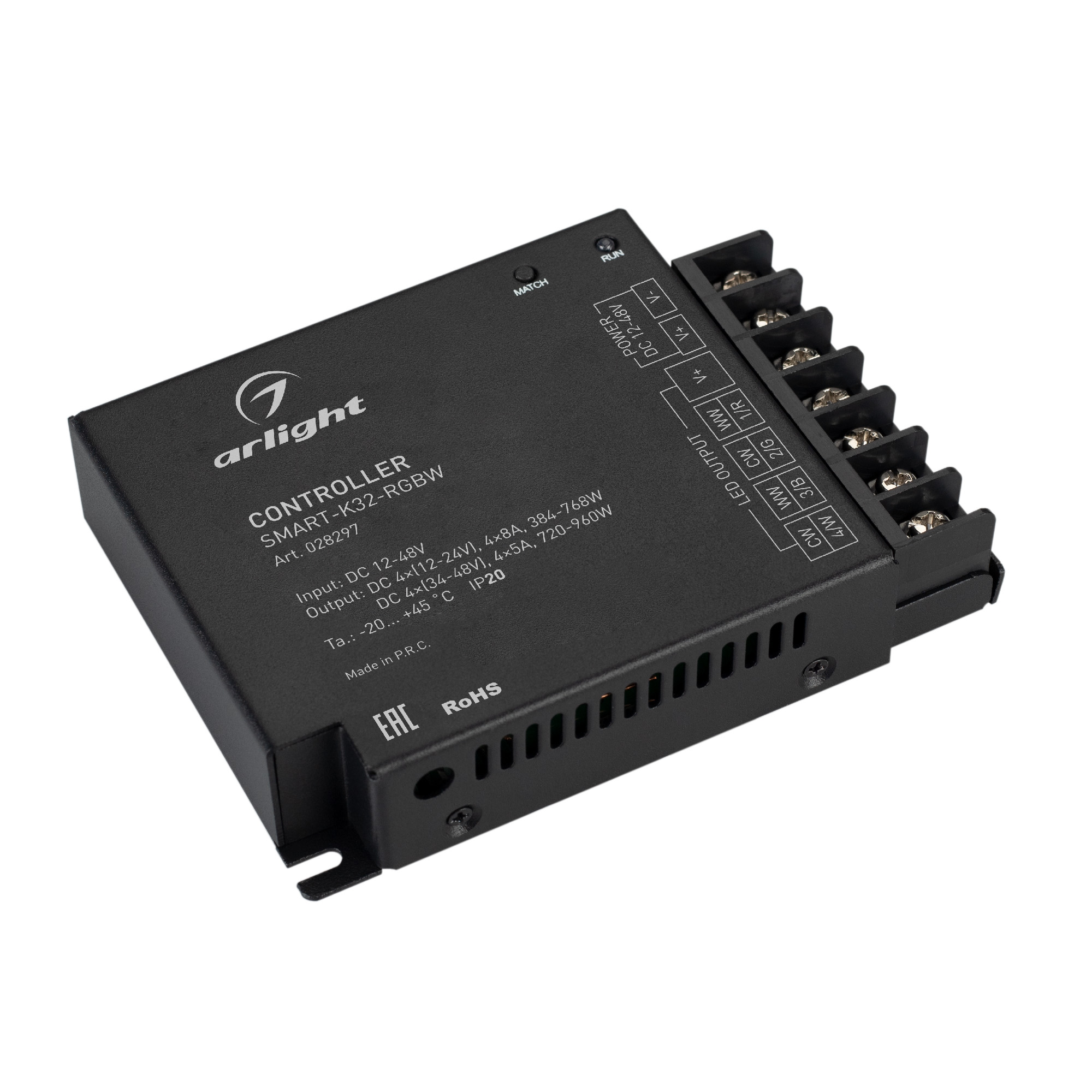 Фото товара Контроллер SMART-K32-RGBW (12-48V, 4x8A, 2.4G) 028297