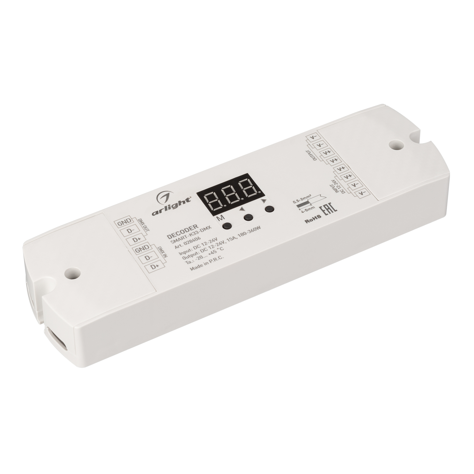 Фото товара Декодер SMART-K33-DMX (12-24V, 1x15A) 028406