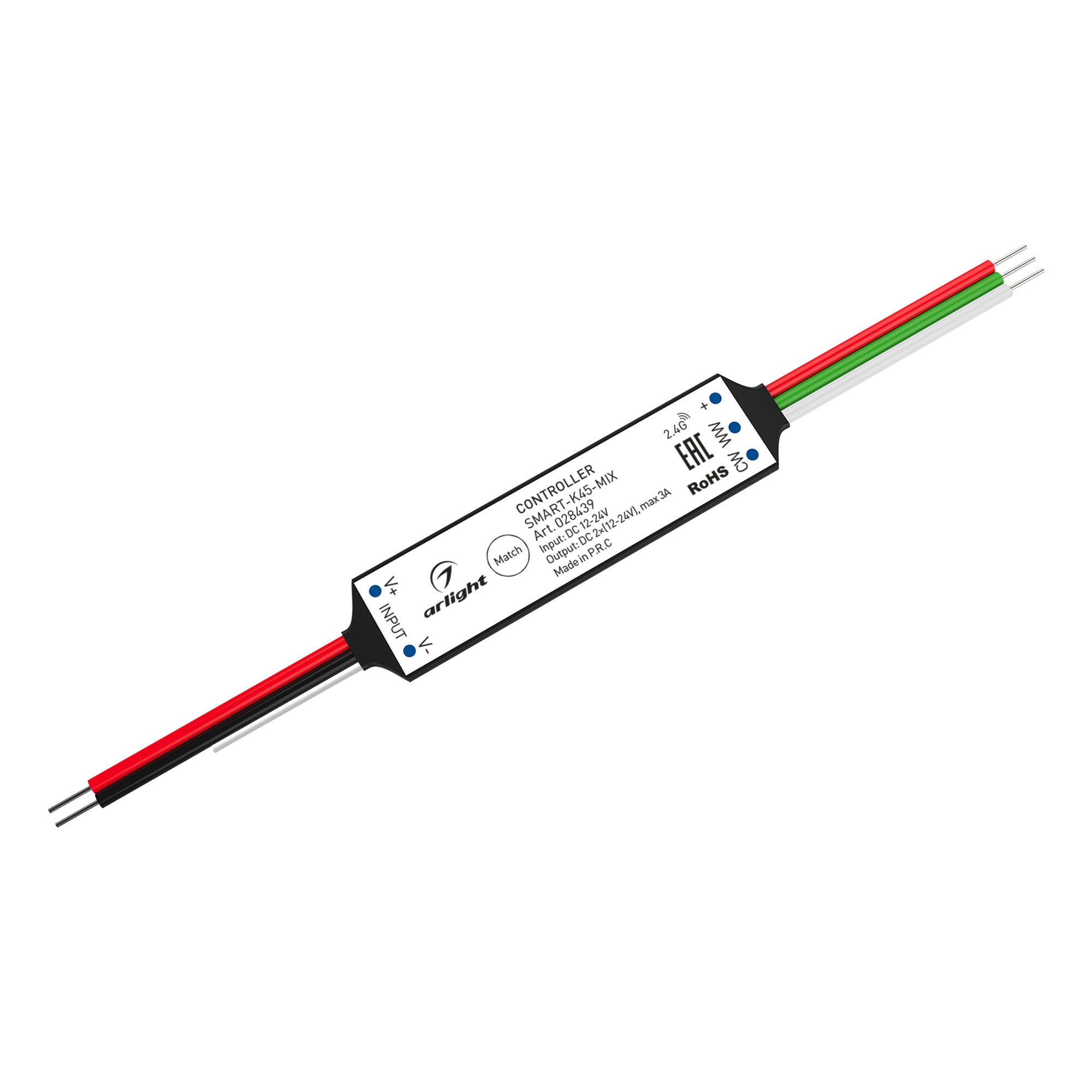 Фото товара Контроллер SMART-K45-MIX (12-24V, 2x1.5A, 2.4G) 028439