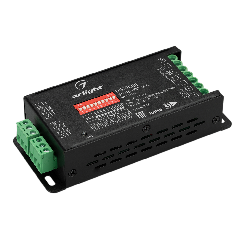 Фото товара Декодер SMART-K52-DMX (12-24V, 3x8A) 028446