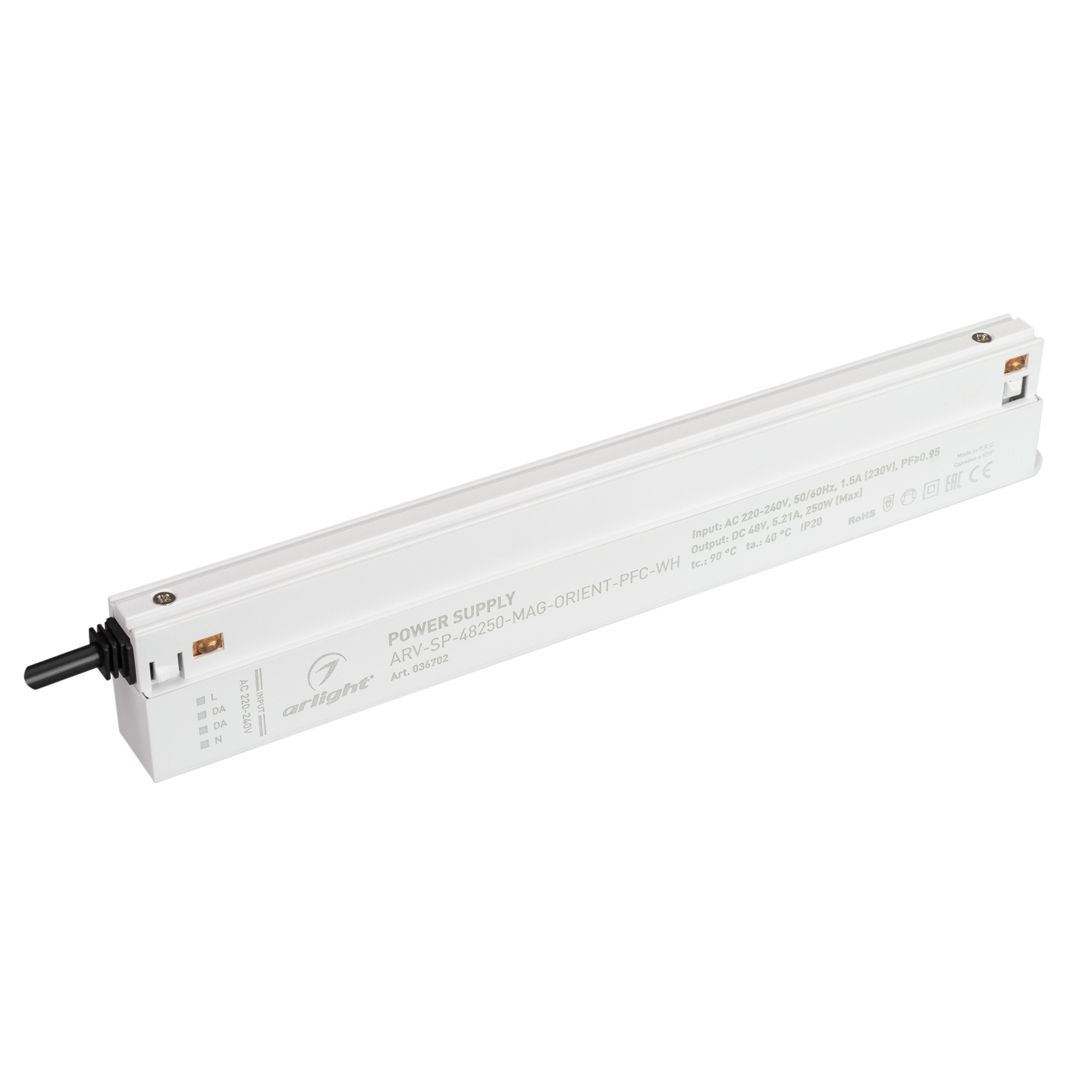 Фото товара Блок питания ARV-SP-48250-MAG-ORIENT-PFC-WH (48V, 5.21A, 250W) 036702
