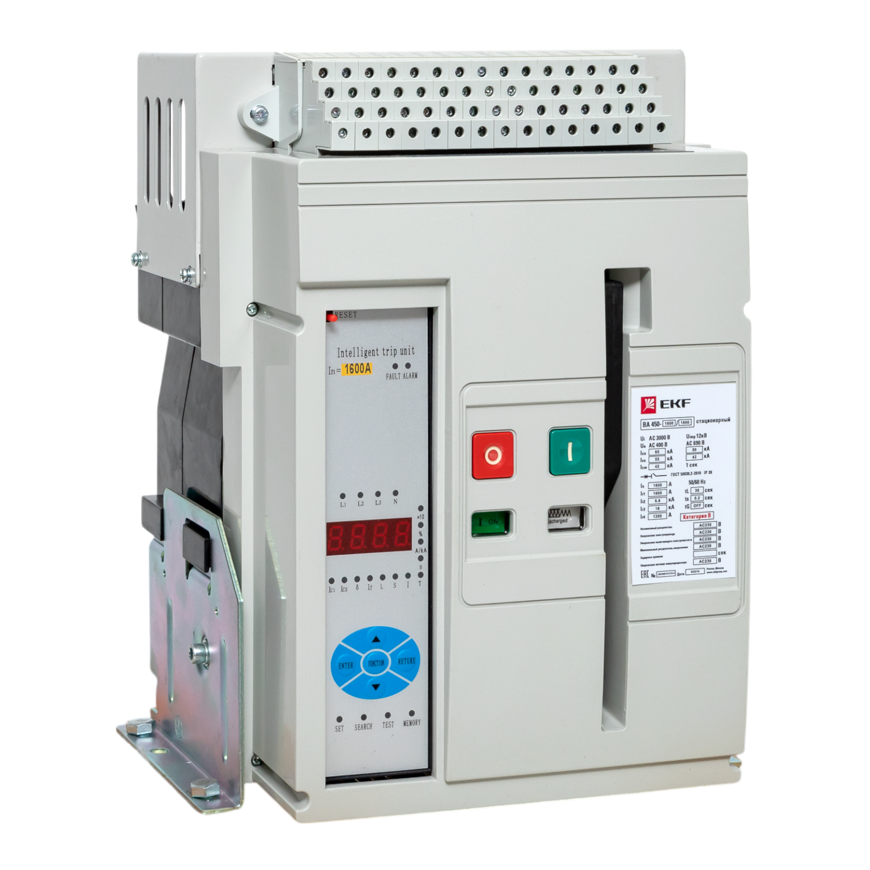 Автоматический выключатель ВА-450 1600/ 200А 3P 55кА стационарный EKF