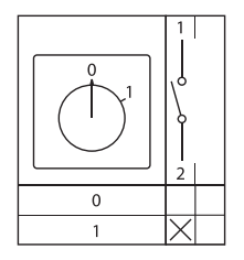Переключатель кулачковый ПК-1-11 10А 1P -0-1- IP65 EKF
