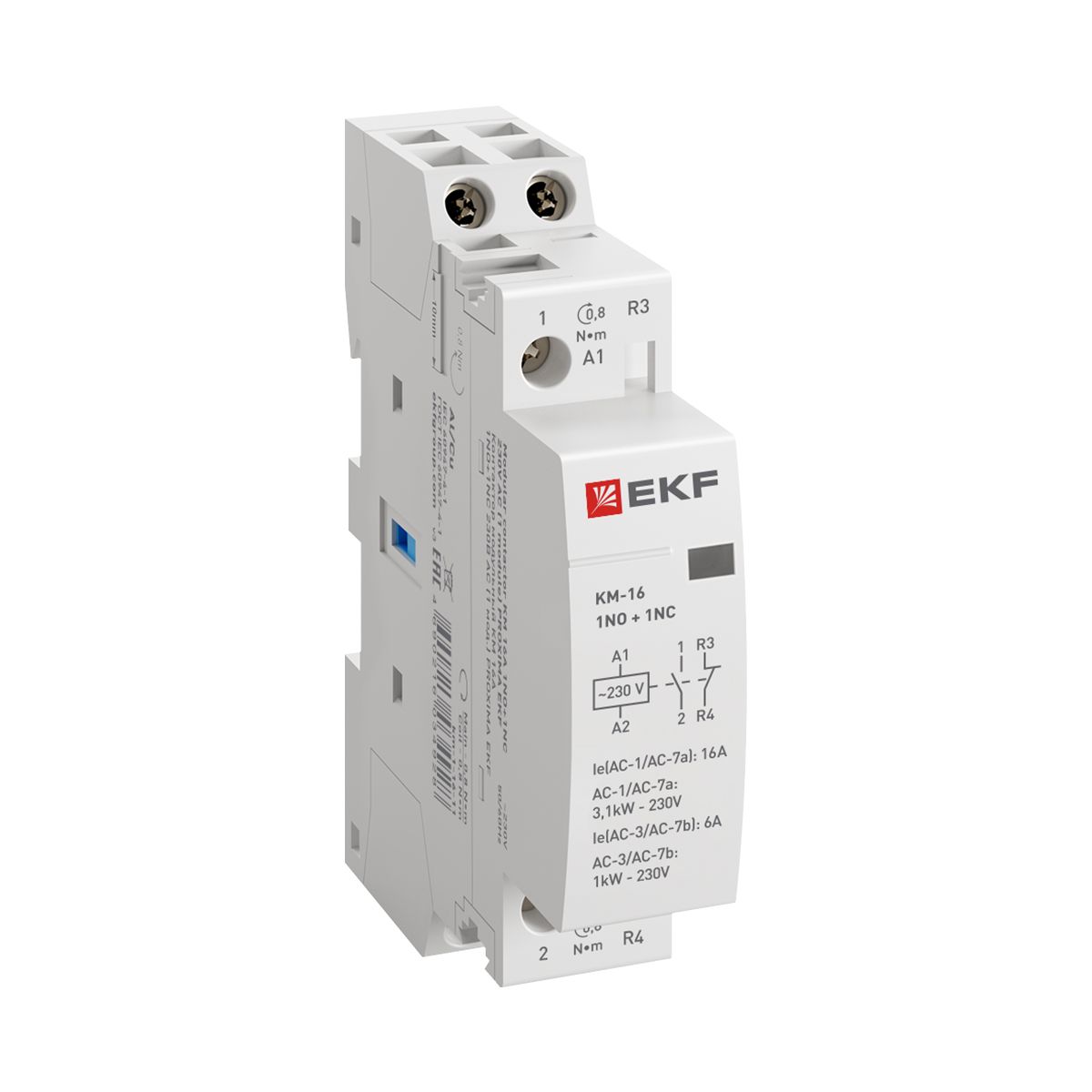Контактор модульный КМ 16А NО+NC (1 мод.) km-1-16-11