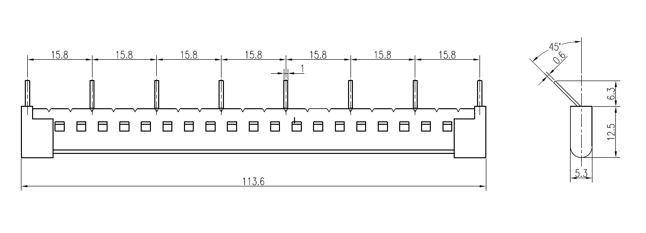 Фото товара Соединительная шина для разъемов rm5-22-2 8 полюсов AVERES EKF