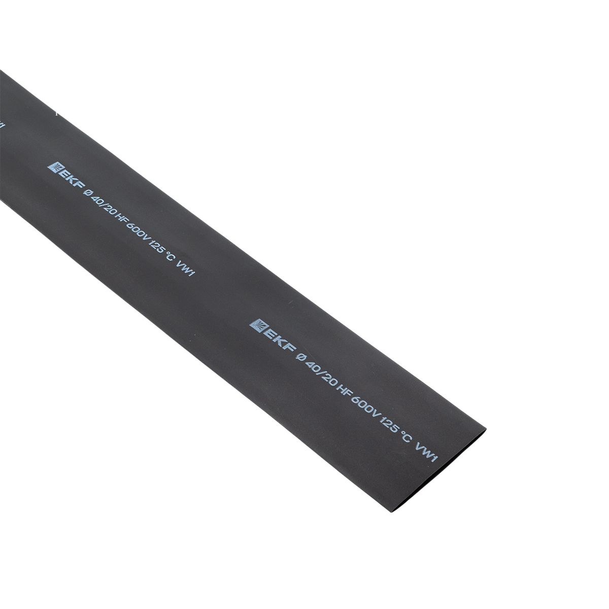 Термоусаживаемая трубка ТУТ нг 40/20 черная в отрезках по 1м PROxima tut-40-b-1m