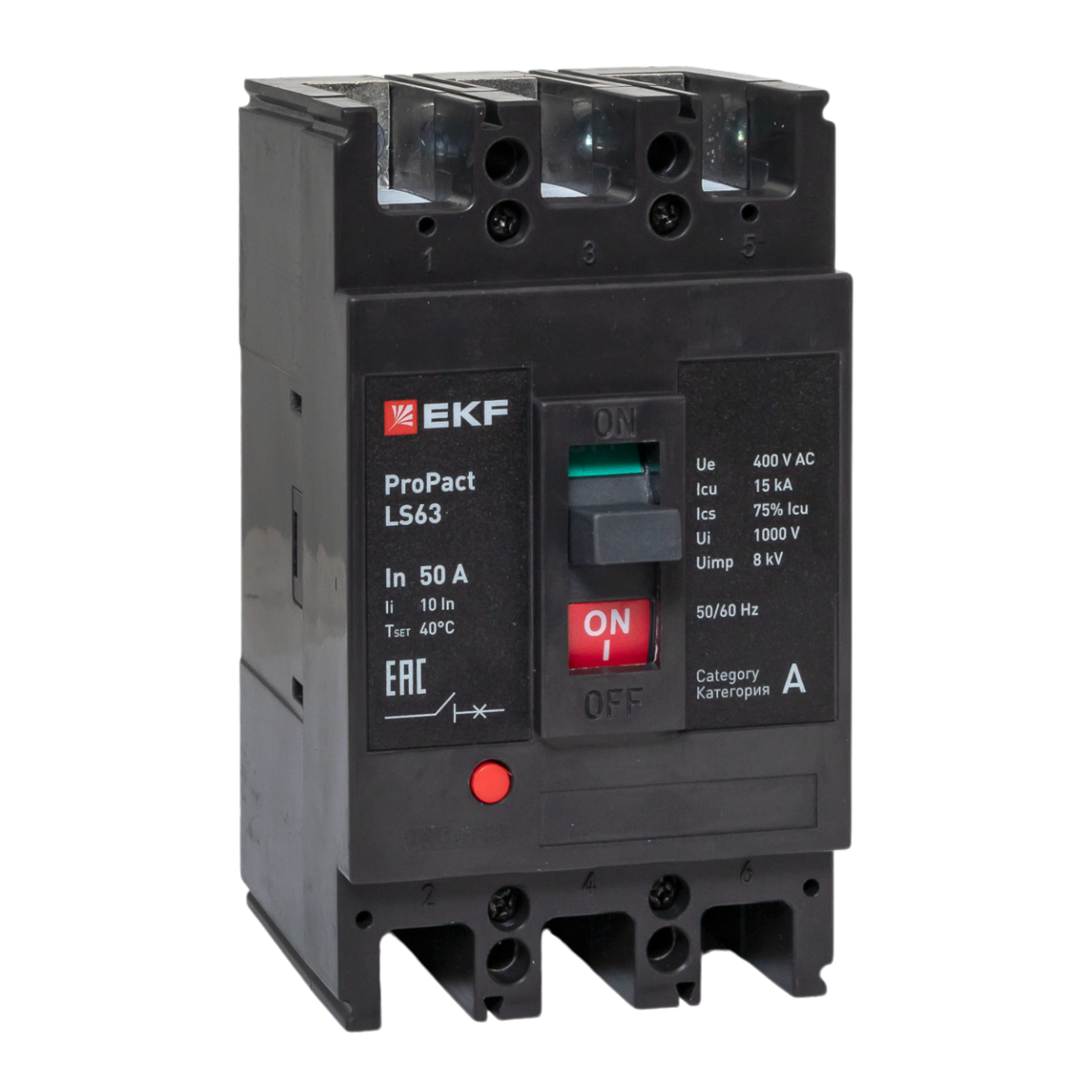 Фото товара Автоматический выключатель LS63 15кА 3P 50А ProPact EKF