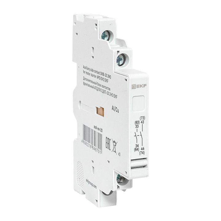 Фото товара Дополнительный блок контактов боковой АПД/GV2 ДКП-20 2НО EKF apd-an-20