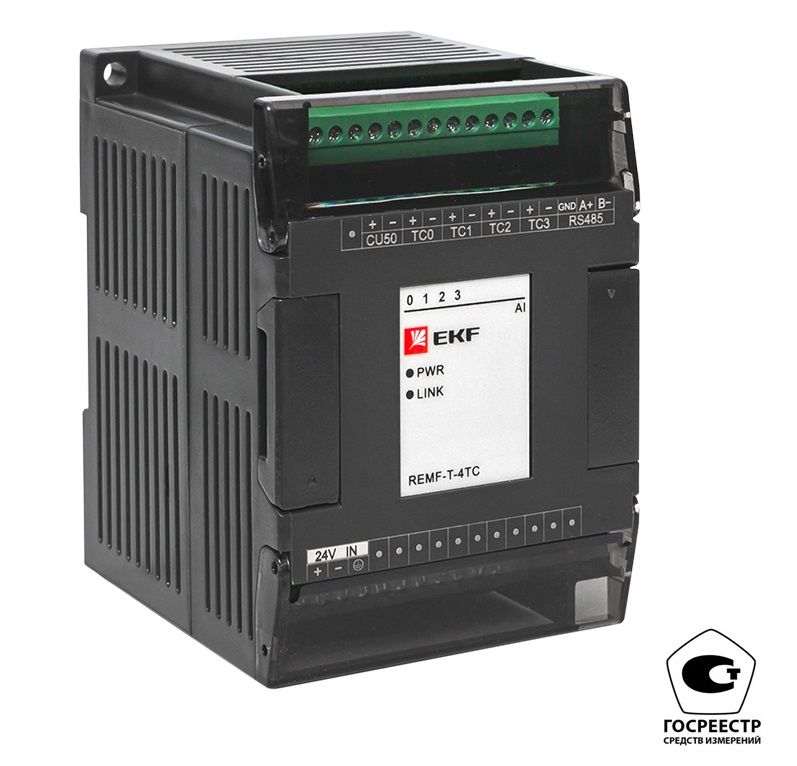 Фото товара Модуль ввода термопар REMF 4 PRO-Logic EKF (с поверкой) REMF-T-4TC-V