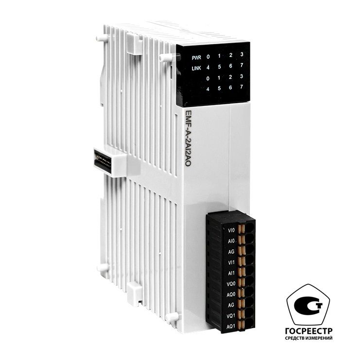 Фото товара Модуль аналогового в/в EMF 2/2 PRO-Logic EKF (с поверкой) EMF-A-2AI2AO-V