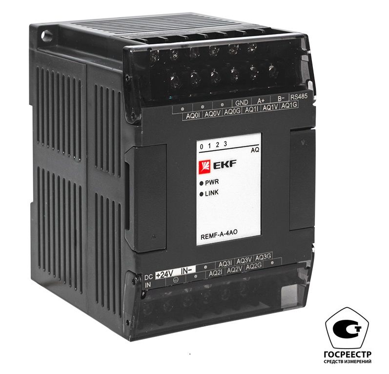 Фото товара Модуль аналогового вывода REMF 4 PRO-Logic EKF (с поверкой) REMF-A-4AO-V