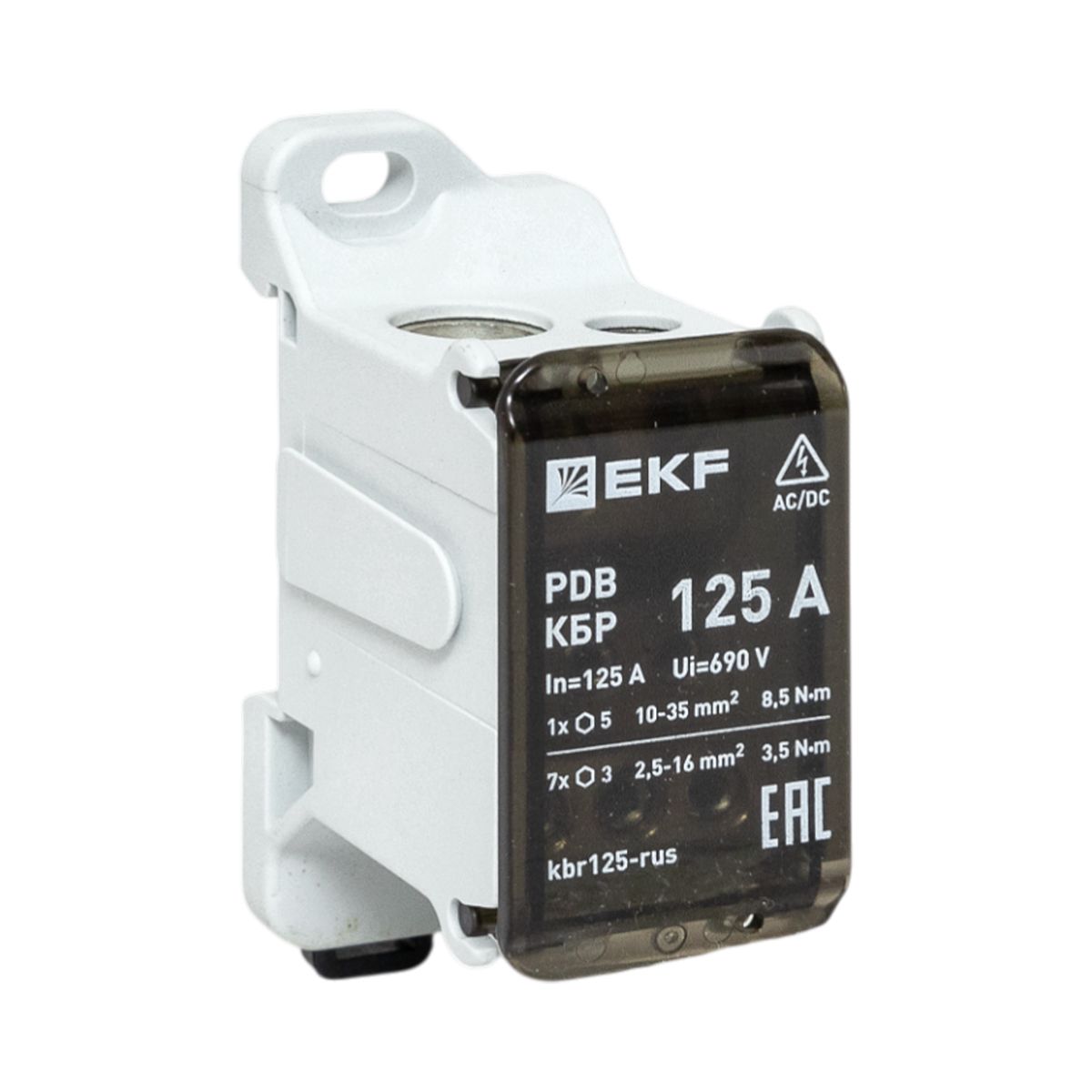 Фото товара Клеммный блок распределительный КБР 125A EKF kbr125-rus