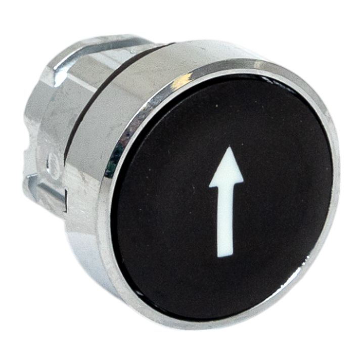 Исполнительный механизм кнопки XB4 черный плоский возвратный без фиксации, стрелка IP65 EKF XB4BA-2156C-65