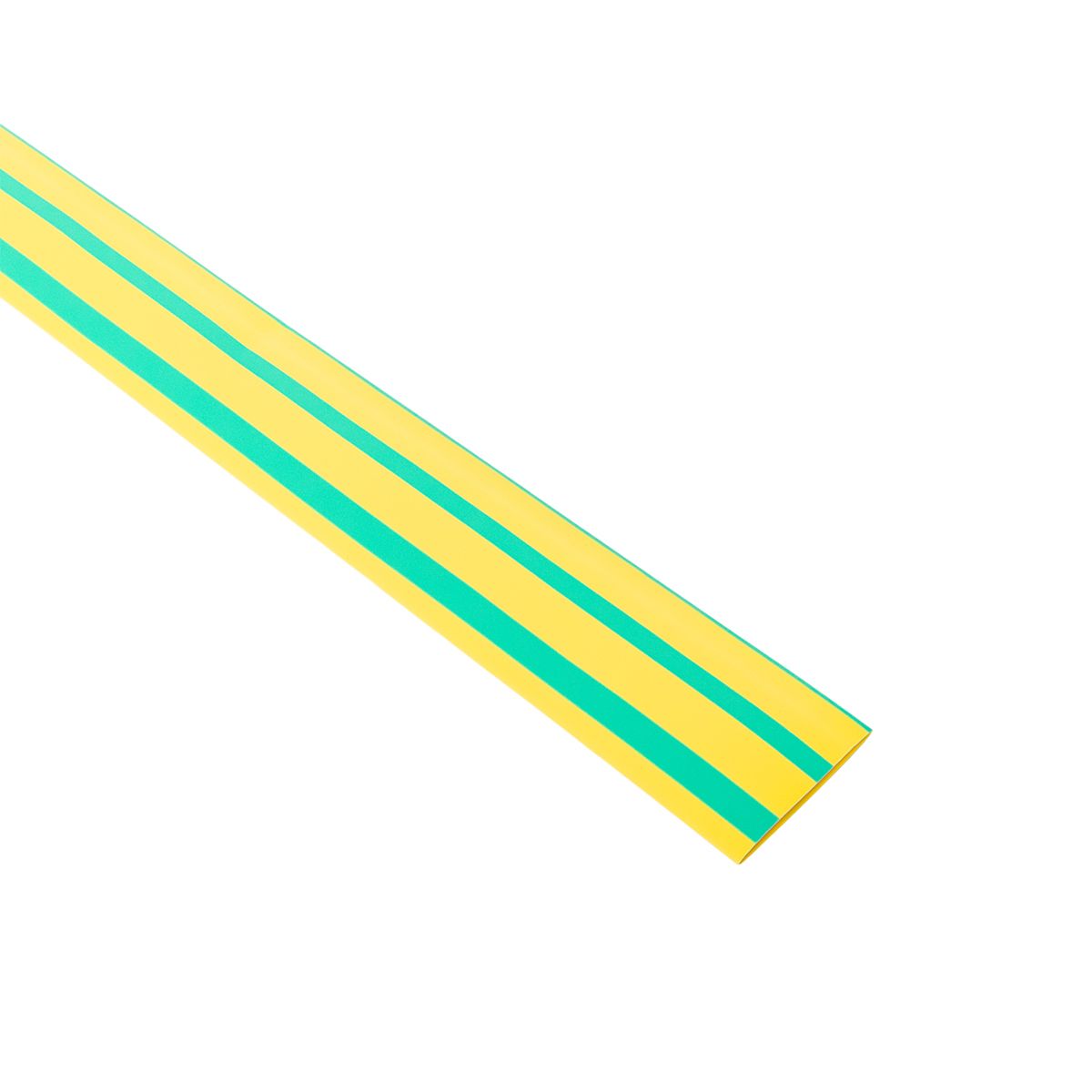 Термоусаживаемая трубка ТУТ нг 30/15 желто-зеленая в отрезках по 1м PROxima tut-30-yg-1m