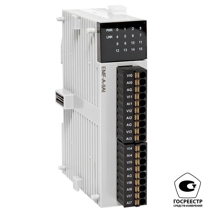 Фото товара Модуль аналогового ввода EMF 8 PRO-Logic EKF (с поверкой) EMF-A-8AI-V