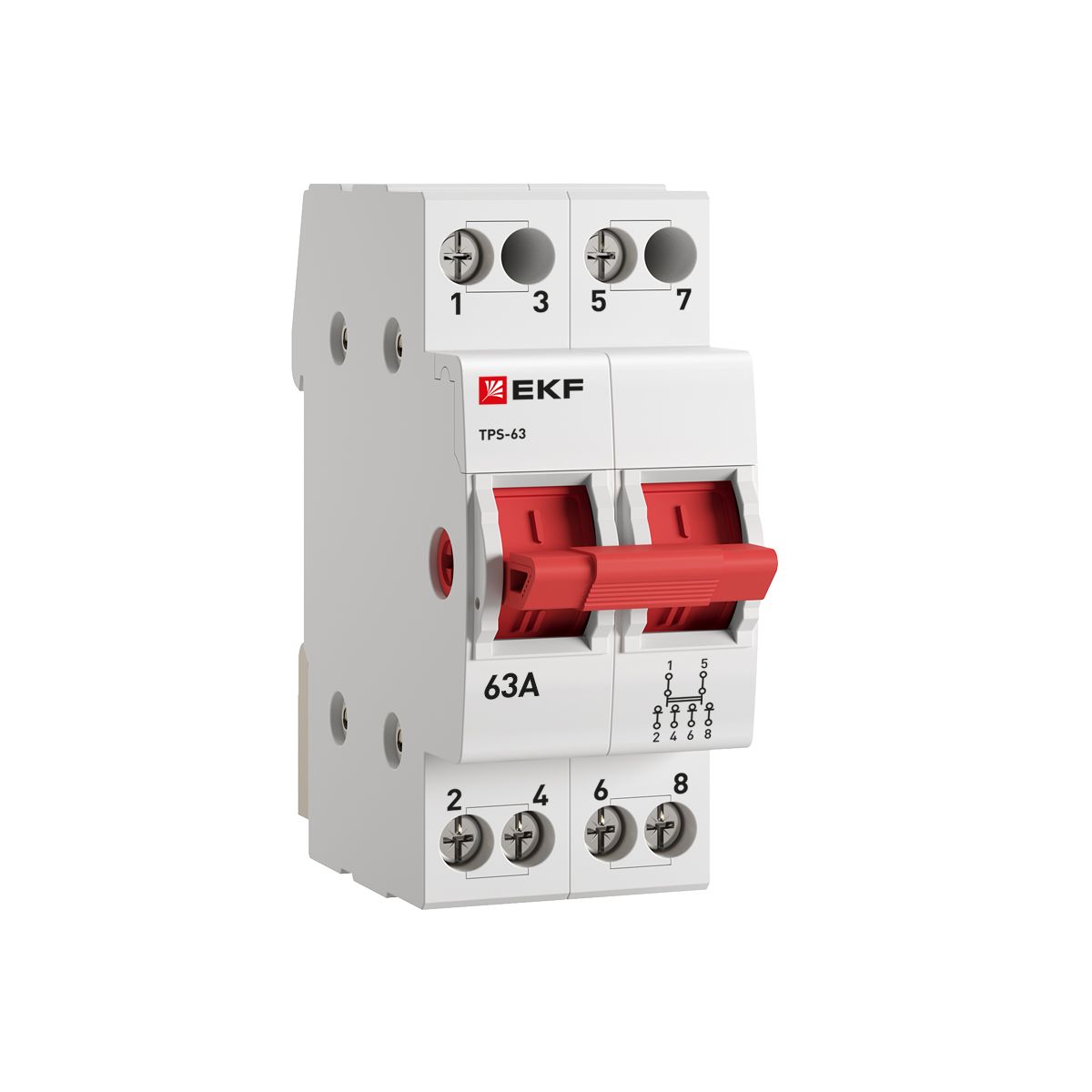 Переключатель трехпозиционный ТПС-63 2P 63А PROxima TPS263