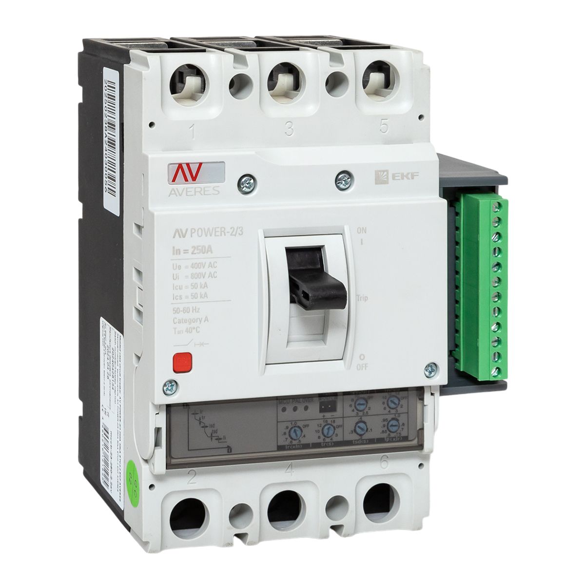 Фото товара Автоматический выключатель AV POWER-2/3 250А 50kA ETU2.2 mccb-23-250-2.2-av