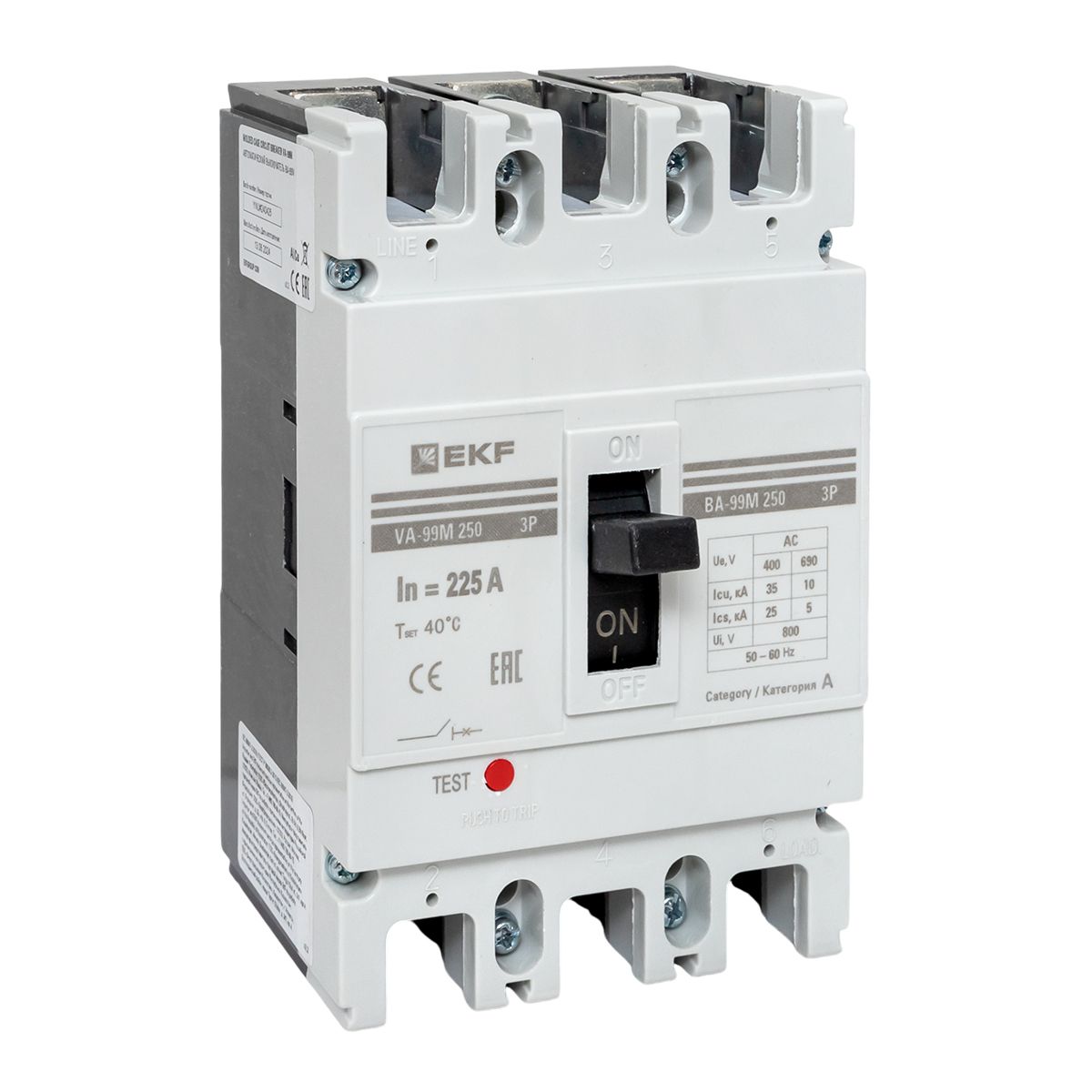 Выключатель автоматический ВА-99М 250/225А 3P 35кА EKF PROxima(кр.1шт)