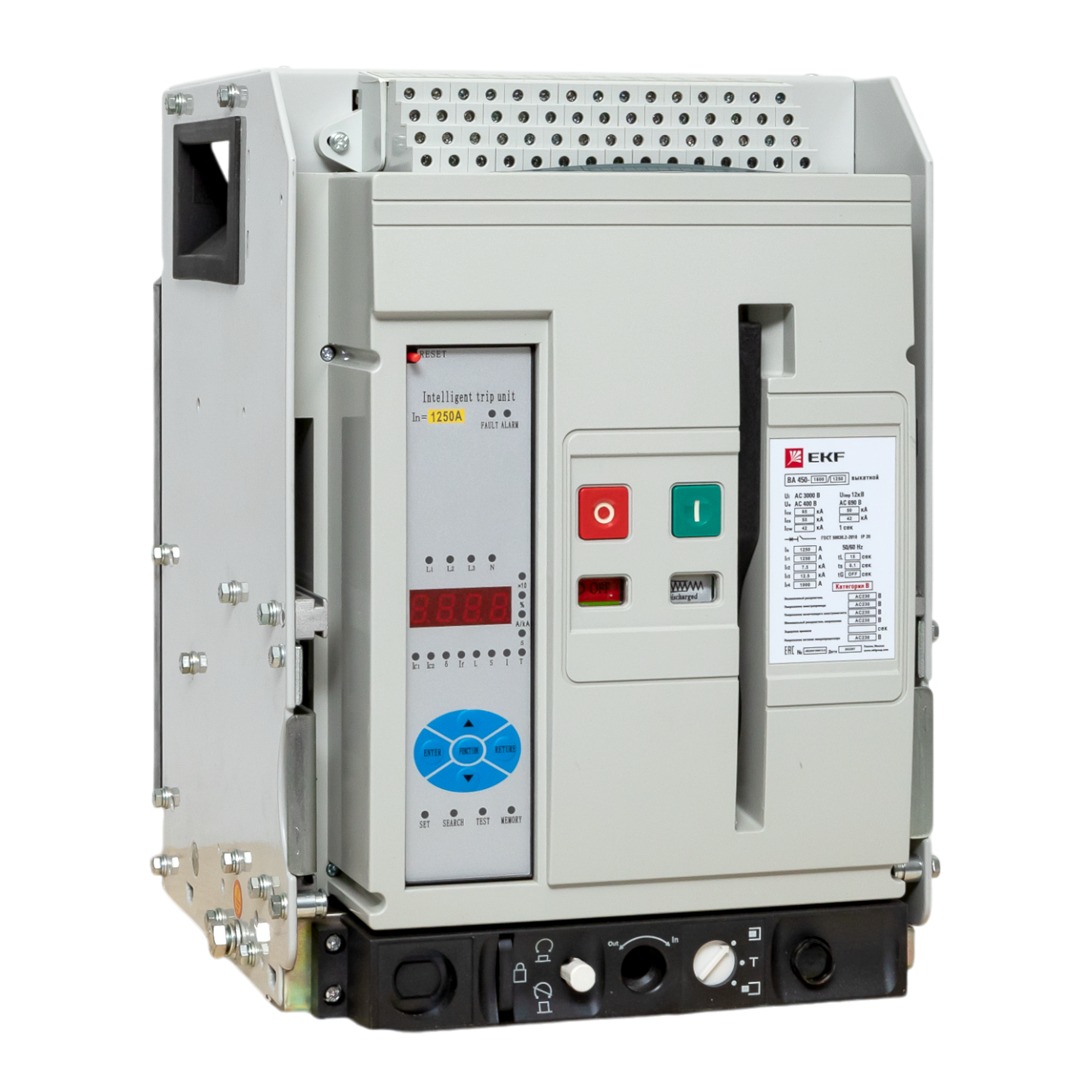 Автоматический выключатель ВА-450 1600/1000А 3P 55кА выкатной mccb450-1600-1000v