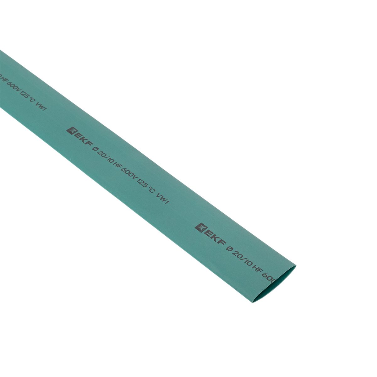 Термоусаживаемая трубка ТУТ нг 20/10 зеленая в отрезках по 1м PROxima tut-20-j-1m