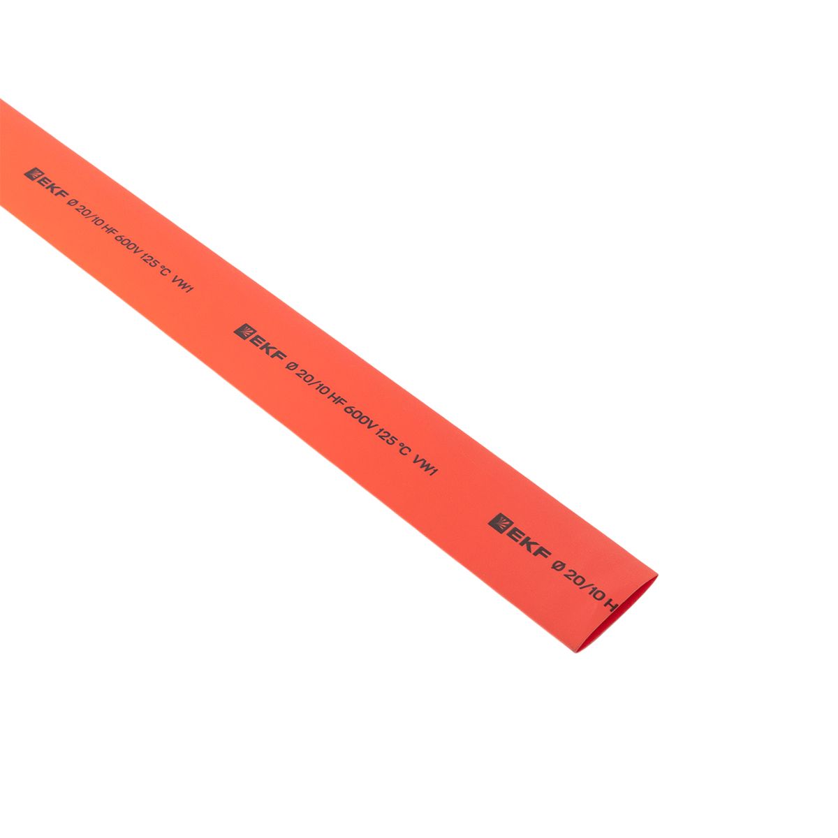 Термоусаживаемая трубка ТУТ нг 20/10 красная в отрезках по 1м PROxima tut-20-r-1m