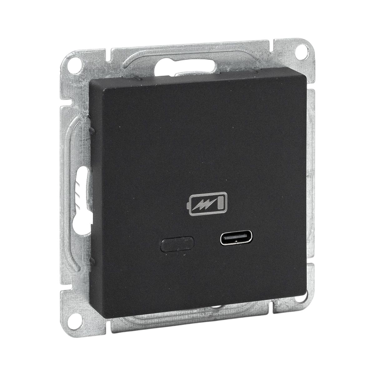 Механизм розетки USB-С, быстрая, ч-рная Эпика EKF UP1-SOB-USBCF