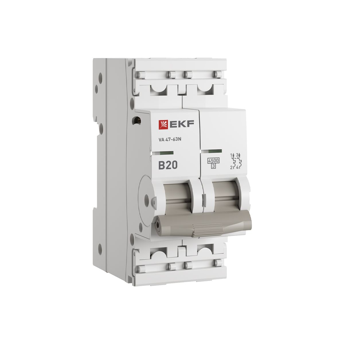 Фото товара Автоматический выключатель ВА 47-63N 2P 20А (В) 4,5 кА PROXIMA EKF