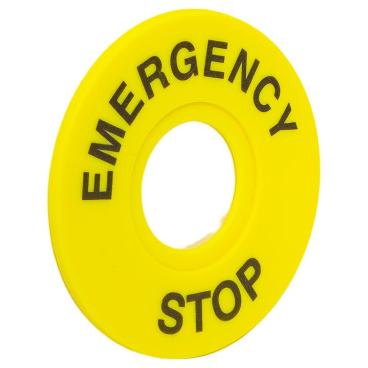 Фото товара Табличка для кнопок 22 мм "EMERGENCY STOP" EKF