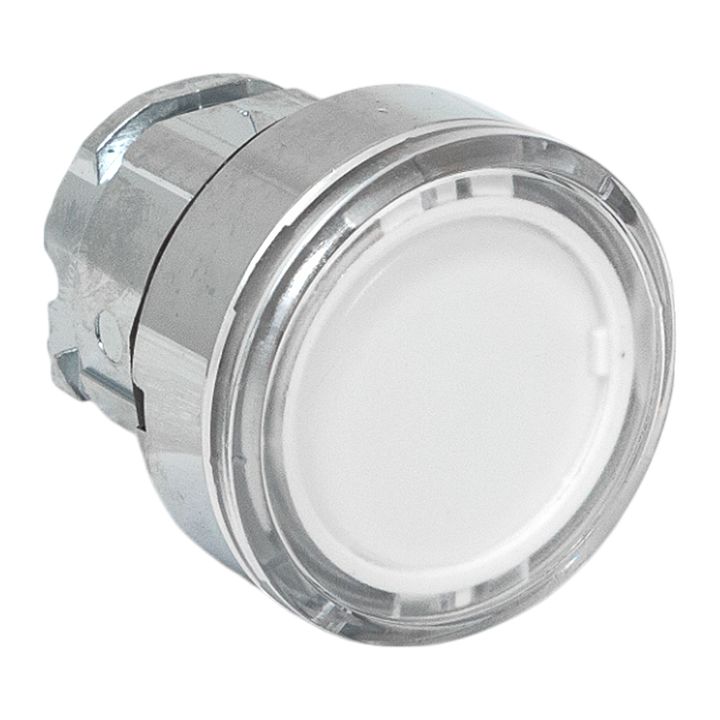 Исполнительный механизм кнопки XB4 белый плоский возвратный без фиксации, с подсветкой IP65 EKF XB4BW-W-65