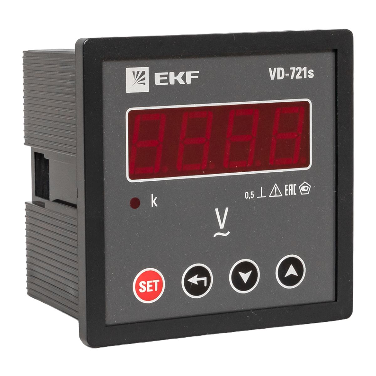 Вольтметр VD-721s цифровой на панель 72x72 (квадратный вырез) однофазный в коротком корпусе EKF PROxima VD-721s