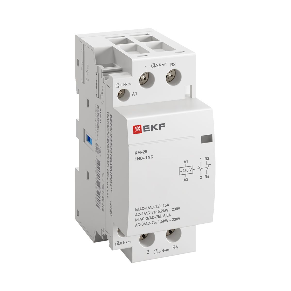 Контактор модульный КМ 25А NО+NC (2 мод.) PROxima km-2-25-11