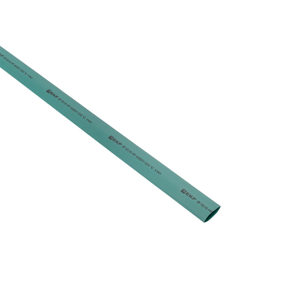 Термоусаживаемая трубка ТУТ нг 12/6 зеленая в отрезках по 1м PROxima tut-12-j-1m