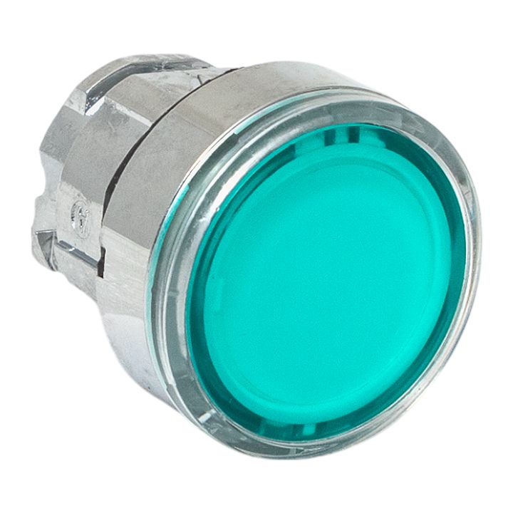 Исполнительный механизм кнопки XB4 зеленый плоский возвратный без фиксации, с подсветкой IP65 EKF XB4BW-G-65