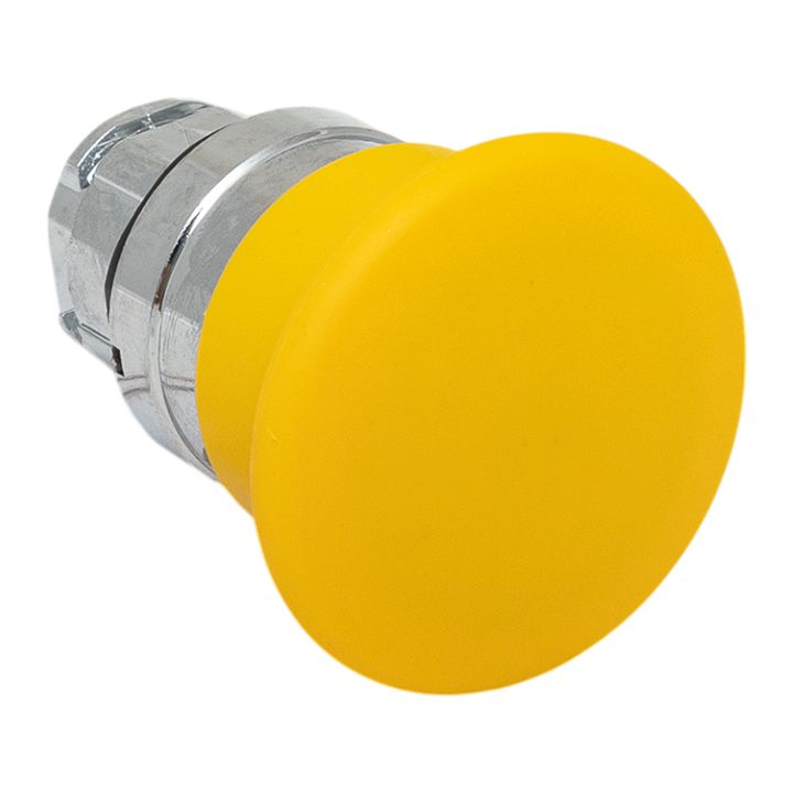 Исполнительный механизм кнопки XB4 "Грибок" желтый возвратный без фиксации без подсветки IP65 EKF XB4BC-Y-65