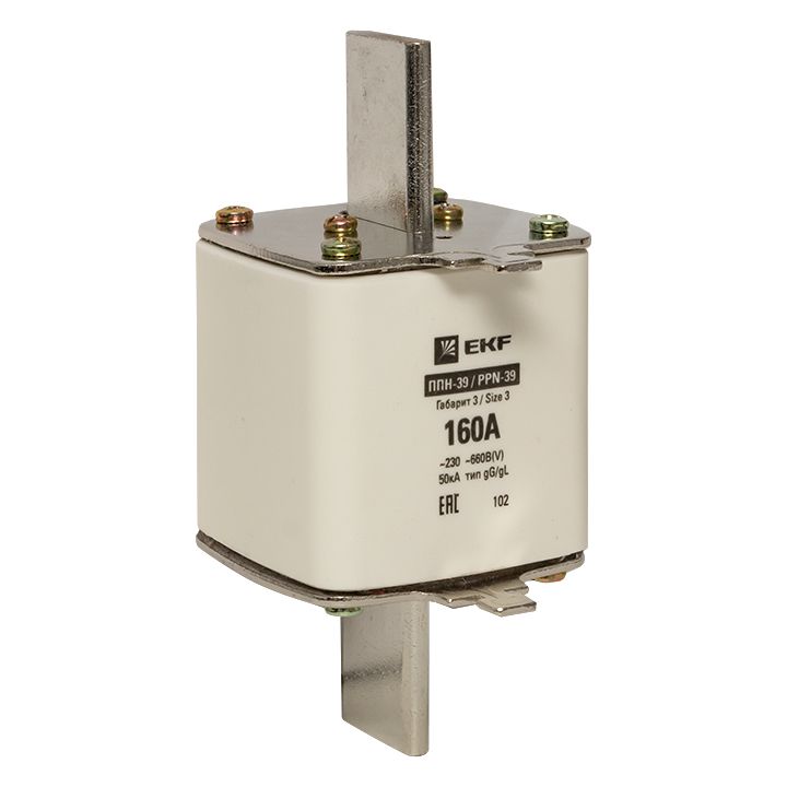 Плавкая вставка ППН-39 630/160А габарит 3 EKF