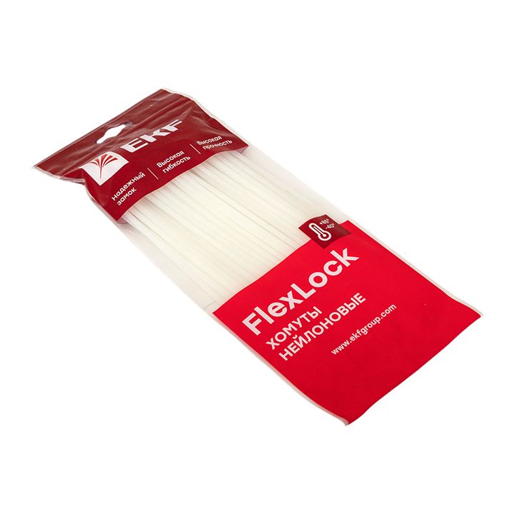 Хомут P6.6 стандартный (б), 3.6x180 (100шт) FlexLock PROxima plc-fl-ctsw-3.6x180