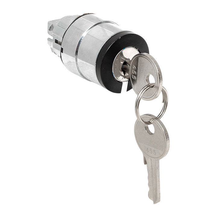 Исполнительный механизм переключателя ХB4 на 3 положения с замком, с извлечением ключа во всех положениях IP65 EKF XB4BG3F-3P-65