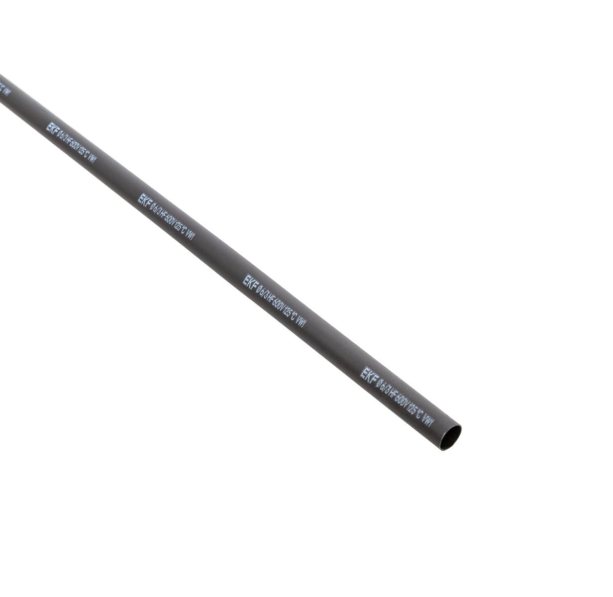 Термоусаживаемая трубка ТУТ нг 6/3 черная в отрезках по 1м PROxima tut-6-b-1m