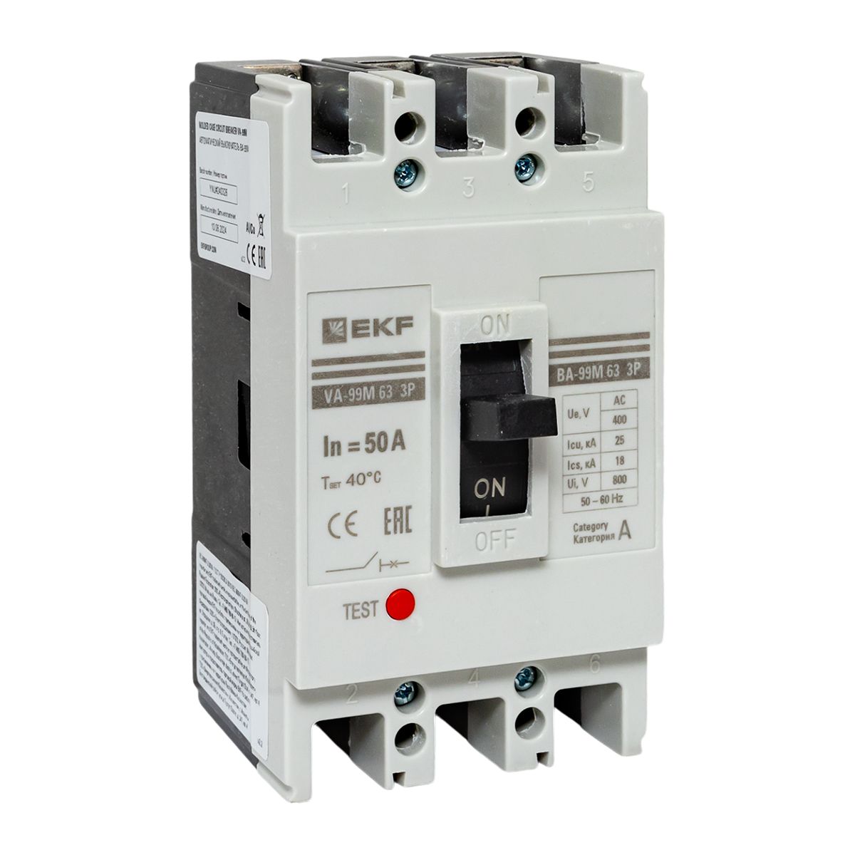 Выключатель автоматический 3п 63/50А 25кА ВА-99М PROxima mccb99-63-50m
