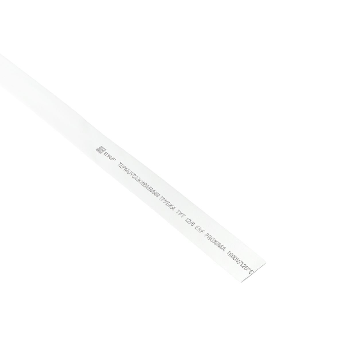 Термоусаживаемая трубка ТУТ нг 12/6 белая в отрезках по 1м PROxima tut-12-w-1m